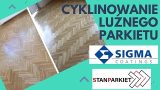 Cyklinowanie luźnego parkietu dębowego