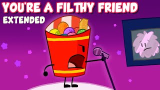 BFDIA 14: You're a Filthy Friend Song Extended Remix | Fries and Bomby Lullaby Song