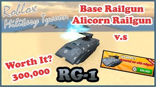 RG-1 vs All Other Railguns, Worth It At 300,000 Elite Coins? Military Tycoon Roblox