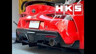 Toyota Supra A90/A91 - Catless Downpipe + HKS Exhaust (dual muffler)