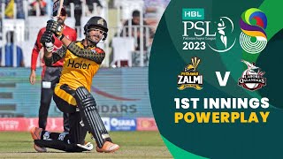 1st Innings Powerplay | Peshawar Zalmi vs Lahore Qalandars | Match 23 | HBL PSL 8 | MI2T