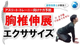 「アスリート＆トレーニーの腰痛予防に！胸椎伸展エクササイズ」姿勢・動作改善トレーナー”姿勢改善士”が教える！