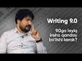 Writing kategoriyalari... | Bekzod Mirahmedov