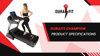 Durafit Champion 2.5 HP (5.0 HP Peak) AC Motorized Treadmill - Product details