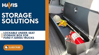 Secure Your Gear: Ultimate Lockable Under-Seat Storage Box for Ford F-Series Trucks! | Havis Inc.