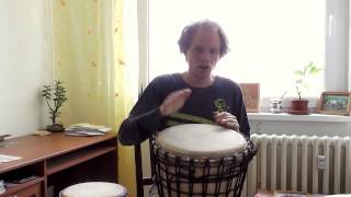 Drummer Cyril Lojda in SUNDARIS MUSICAL INSTRUMENTS Plays Djembes from Ghana