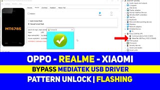 How to Bypass MTK USB Driver for OPPO | Realme | Xiaomi Pattern Unlock OR Frp Unlock