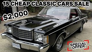 15 Cheap Classic Cars! Up for Sale by Owners, Today's Garage Gold Finds !