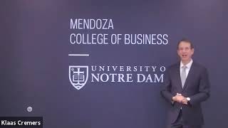 Mendoza College of Business Virtual Welcome Week 2020