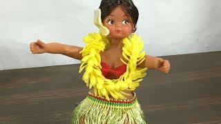 Vintage Nani Wind Up Wiggling Hula Doll -made in Hong Kong