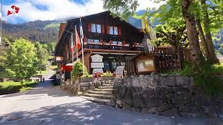 Switzerland 🇨🇭 Wengen Walking Tour: Charming Village \u0026 Breathtaking Scenery 4K60