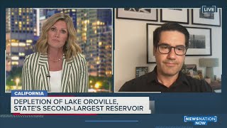 Depletion of Lake Oroville, California’s second-largest reservoir