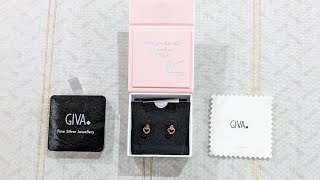 GIVA 925 Sterling Silver Rose Gold Charming Love Studs#indiaunboxed