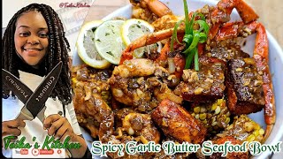 Spicy Garlic Butter Seafood Bowl | Teika's Kitchen #trending