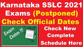 Karnataka SSLC 2021 Exams (Postponed) - Check Complete Karnataka SSLC Time Table Schedule Here