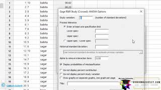 Gage R and R- an important tool in Measurement System Analysis MSA with Minitab