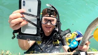 I Found an iPhone XS MAX Underwater in DEEP River Weeds - Still Turns On!
