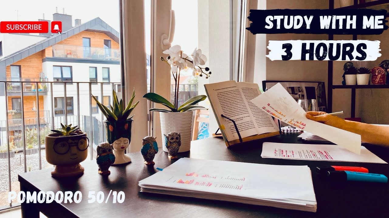 3 Hours Study With Me рџ рџ љpomodoro 50 10 вџ 5 Am Routine Bird Sounds рџ њ