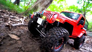 #jeep「ジープ・ラングラー」のショートホイールベース車オフロードモデル「ルビコン」1/10ラジコン/#TOYOTAボディーRCRUNのボディーLC80/草加公園クローラ会/スケールRCクローラー