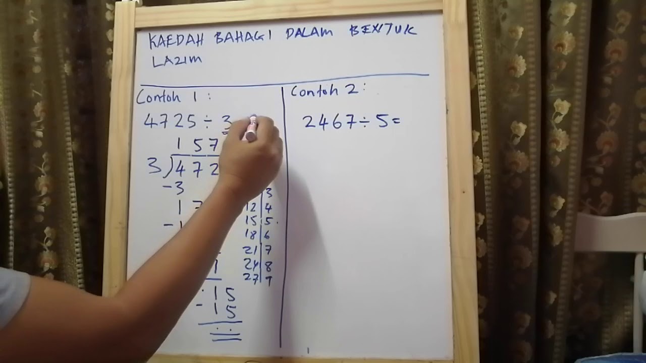 Kaedah Bahagi Dalam Bentuk Lazim - YouTube