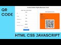 QR Code Generator | Digital Business Card with QR Code in JavaScript | Step-by-Step Tutorial