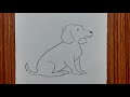 Dog drawing step by step | Easy drawing | Karabi arts academy