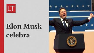 Elon Musk's dance and his speech after Donald Trump took office