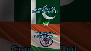Countries That Support INDIA VS PAKISTAN #shorts #viral #india #russia #pakistan