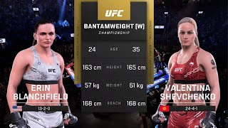 UFC 5 AI vs AI: Erin Blanchfield vs Valentina Shevchenko – Tactical Clash of Champions