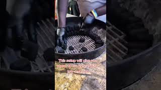 Easiest way to make a brisket on your weber kettle. The snake method is king. #cookinwidkunchi