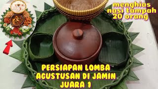 BUAT YANG MAU IKUTAN LOMBA AGUSTUSAN NIH ‼️ TUTORIAL MENGHIAS NASI LIWET TAMPAH