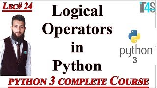 Python Tutorial in Urdu | Hindi | Logical Operators in Python | Logical Operations in Python
