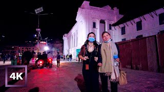 Night Walk in Freak Street, Kathmandu, Nepal | ASMR Binaural City Sounds for Sleep and Study | 4K