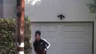 Desiigner Caught Peeing On Garage Door