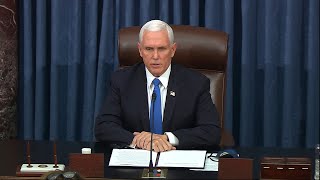 Mike Pence speaks after pro-Trump rioters storm U.S. Capitol: 'Unprecedented violence and vandalism'