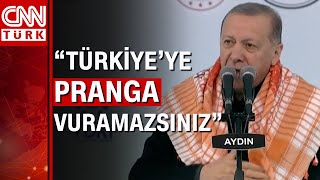 Aydın'da toplu açılış töreni! Cumhurbaşkanı Erdoğan: Meydan okuyorum, pranga vurmayı başaramazsınız