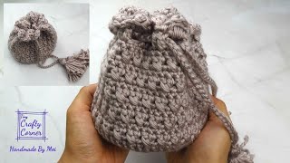 Crochet Easy Small Pouch Tutorial // Crochet Bag Easy Pattern