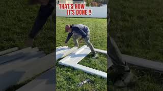 BUILDING A VINYL FENCE GATE. Link to full video in the description.