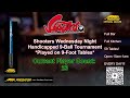 shooters wednesday night handicapped 9 ball tournament 11 4 24