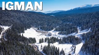 A sunny and beautiful winter day on Mount Igman near Sarajevo - Bosnia and Herzegovina | 4K