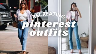 5 EASY TO COPY Outfits from Pinterest | Re-created by shopping my wardrobe