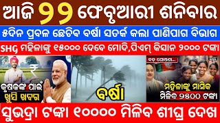 today's morning news odisha/22 February 2025/subhadra yojana online apply pocess/odisha news today