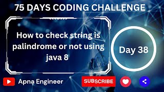 How to check string is palindrome or not using java 8 | string is palindrome or not #java #strings