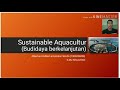 Sustainable Aquaculture | Tugas Dasar - dasar Akuakultur