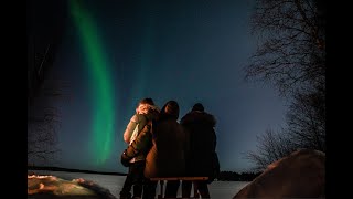 Northern Lights and driving from Kuusamo to Rovaniemi / Lapland / Finland