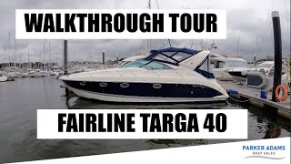 Fairline Targa 40 Walkthrough Tour - 2003 Boat, Power Volvo Penta engines with lots of space!