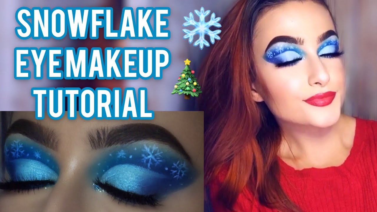 Snowflake Eye Makeup Tutorial Winter Inspired Eyeshadow Youtube