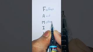 how to draw a beautiful art using with (FAMILY).🔥#shorts #youtube shorts #viral shorts #art