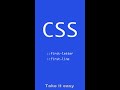 #19 ::first-letter & ::first-line | CSS | Frontend | Take it easy #shorts