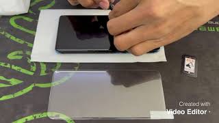 របៀបបិទស្រ្គីនកញ្ចក់ UV , UV glass screen protector installation